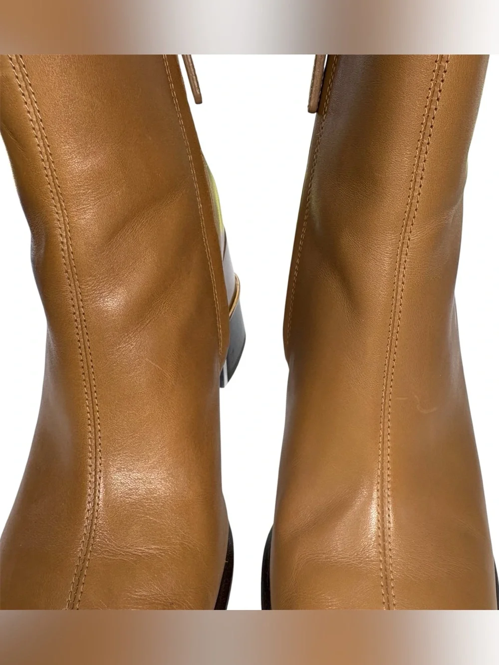 Tory Burch Leather Ankle Boots Size 7 Almond Flour